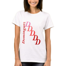 tシャツ – イニシャルを赤のシェードと姓