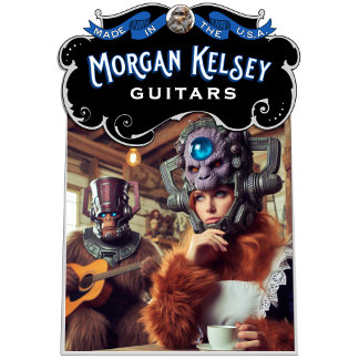 Tシャツ – エイリアンがお茶とビッグフットのギタリストを楽しむ