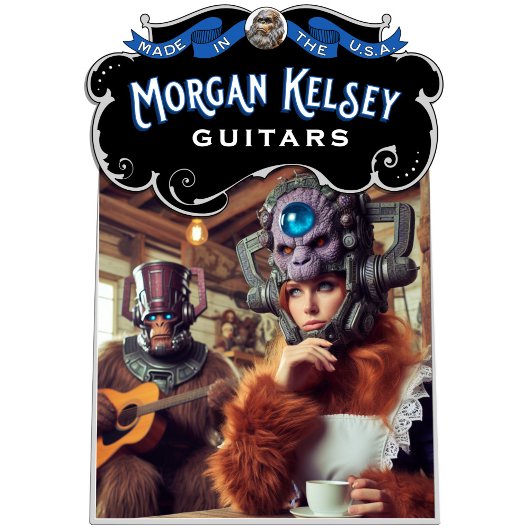 Tシャツ – エイリアンがお茶とビッグフットのギタリストを楽しむ