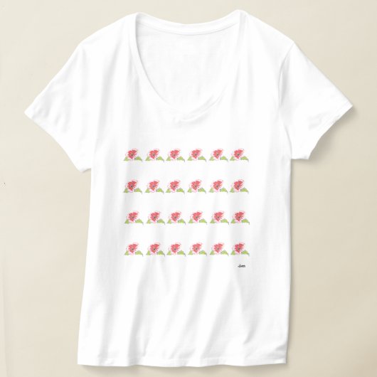 Tシャツ:エキゾチックフラワー Tシャツ (レイダウン)