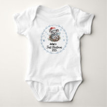 Tシャツ-オーダーメイド 赤ちゃんの初めてのクリスマス 2025-男の子