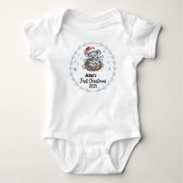 Tシャツ-オーダーメイド 赤ちゃんの初めてのクリスマス 2025-男の子 ベビーボディスーツ