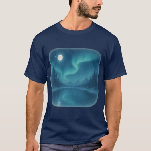 Tシャツ オーロラの風景 (正面)