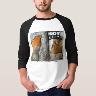 Tシャツ カラー: ブラック タイトル: 'NOT EASY'