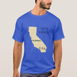 Tシャツ – カリフォルニアの地図（市名付き）