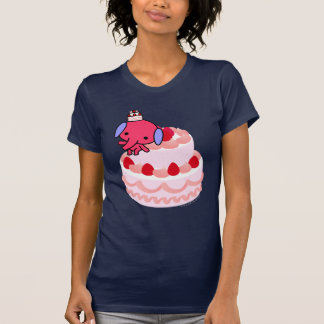 Tシャツ-ケーキ象-大きいケーキ Tシャツ