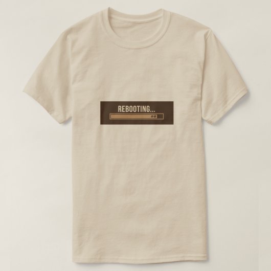 Tシャツ (コーヒー再起動｜コーヒー好きのための) (デザイン正面)