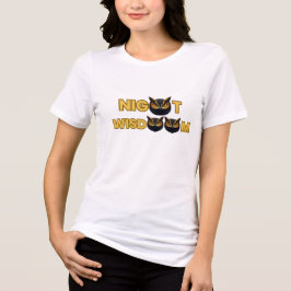 Tシャツ「ゴールデンオウルアイコン - ミニマルナイトの知恵」 トライブレンドTシャツ