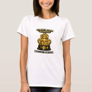 Tシャツ ゴールデンパウズの勝者 最高の猫ママのシャツ