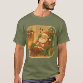 Tシャツ サンタのくつろぎクリスマス昼寝