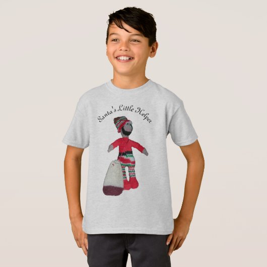 Tシャツ - サンタの小さな助手 (正面フル)