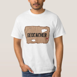 Tシャツ：ジオカサー（宝石地図）。ヘビーホワイト Tシャツ