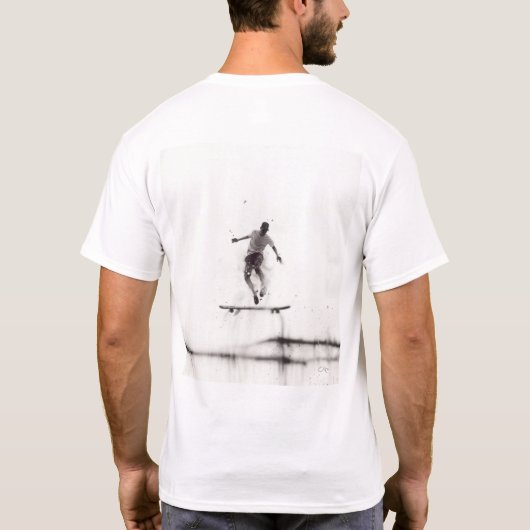 Tシャツ スケートボード5 | OlRo Arの現代アート (裏面)