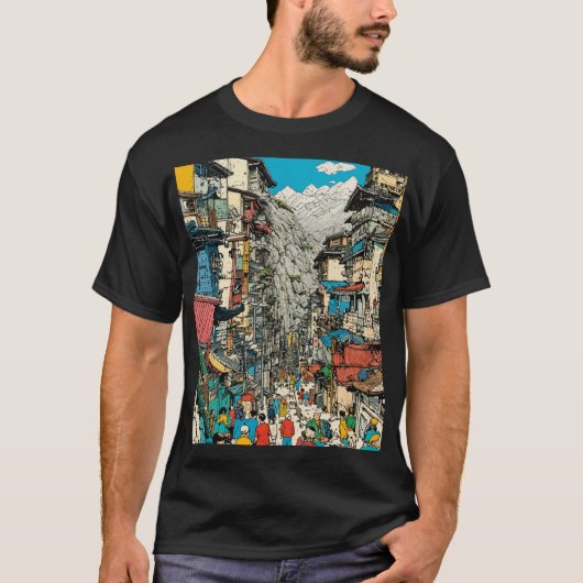 Tシャツ**タイトル**「クリエイティブ闘争:不安 Tシャツ (正面)