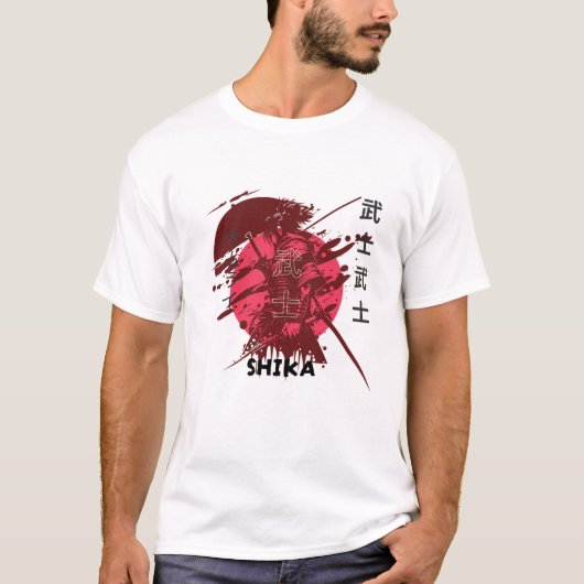 Tシャツ ディストロ 日本 鹿 (正面)