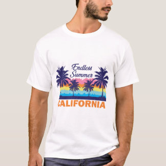 Tシャツ – デザイン – エンドレス – 夏 – カリフォルニア – 15050101 0