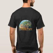 Tシャツ(デザイン「地球の共感」)。 Tシャツ (裏面)