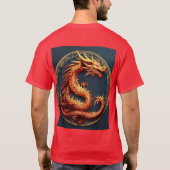 Tシャツ「ドラゴン威厳のある」 Tシャツ (裏面)