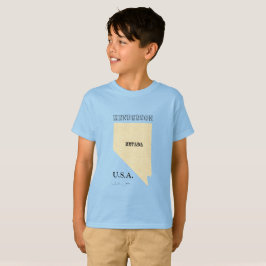Tシャツ - ネバダ州の地図と町