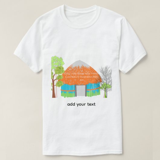 Tシャツ ハウス ウォールアート | 小さな隠れ家 (デザイン正面)
