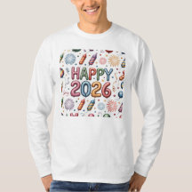 Tシャツ-ハッピーニューイヤー2026 マッチングファミリー