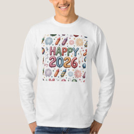 Tシャツ-ハッピーニューイヤー2026 マッチングファミリー Tシャツ