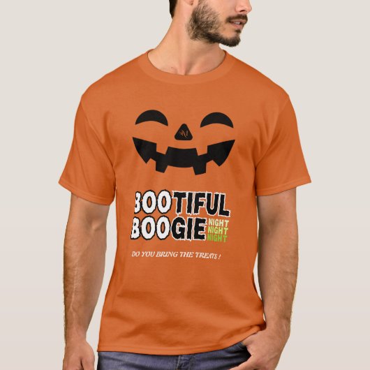 Tシャツ:ハロウィンの顔 #2 Tシャツ (正面)