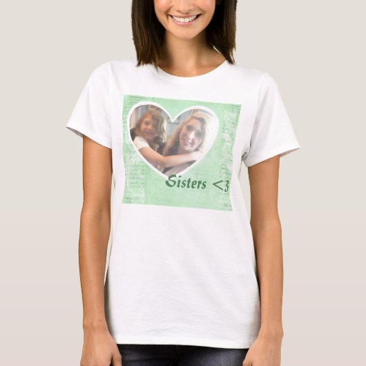 Tシャツ ハート型 写真 差し替え可能 (正面)