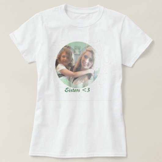 Tシャツ ハート型 写真 差し替え可能 (デザイン正面)