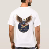 Tシャツ – フロントとバックロゴが小さいメンズ (裏面)