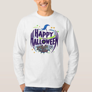 Tシャツ/フード付/スウェットシャツハッピーハローウィンロゴ Tシャツ