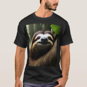 Tシャツ、ブラウンファジーSloth Selfie Tシャツ (正面)