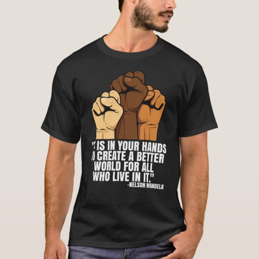 Tシャツ ブラックヒストリー月間 100年 (正面)