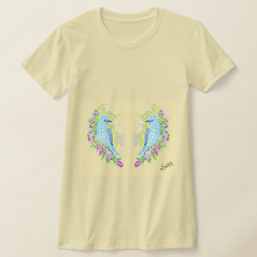 Tシャツ:ブルーバードの幸せ Tシャツ (レイダウン)