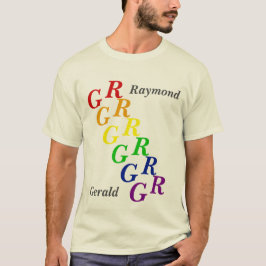 Tシャツ - プライドカラーのイニシャル