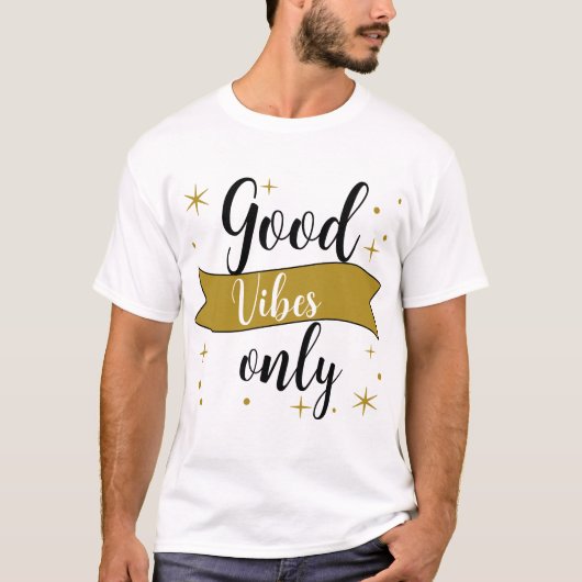 Tシャツ ポジティブな気持ちだけ (正面)