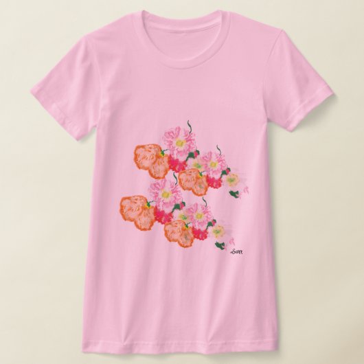 Tシャツ:ポピーの花 Tシャツ (レイダウン)