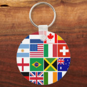 Tシャツ、マグカップ、その他の16の国旗 キーホルダー (正面)