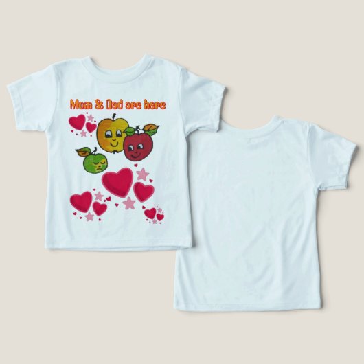 Tシャツ ママとパパ (デザイン正面&裏面)