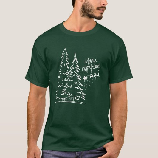 Tシャツ:メリークリスマス(緑) Tシャツ (正面)