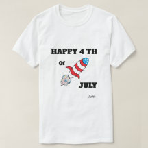 Tシャツ ; ロケット 7月4日