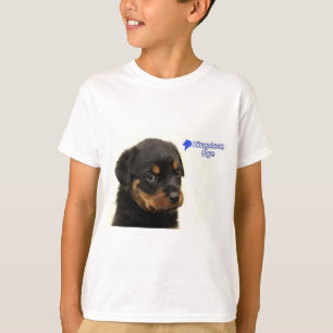 Tシャツ、ロットワイラー、子犬、クリスチャン Tシャツ