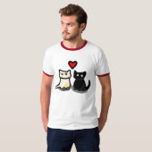 Tシャツ ロリータの夢の猫たち - 友情と愛 (正面フル)