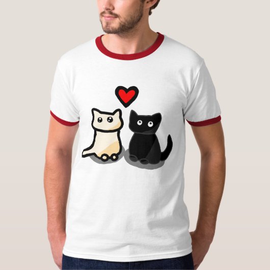 Tシャツ ロリータの夢の猫たち - 友情と愛 (正面)