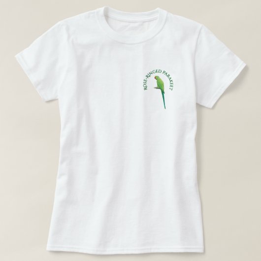 Tシャツ - ワカケホンセイインコ (デザイン正面)