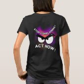 Tシャツ：今すぐ行動を（ブラック） Tシャツ (裏面)