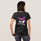 Tシャツ：今すぐ行動を（ブラック） Tシャツ (裏面フル)