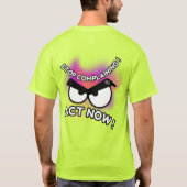 Tシャツ:今すぐ行動を(ライムグリーン) Tシャツ (裏面)