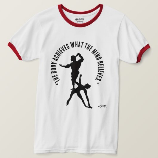 Tシャツ : 前向きな思考 (デザイン正面)