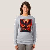 Tシャツ 地獄の翼を持つ戦士 - 灼熱の悪魔王 (正面フル)